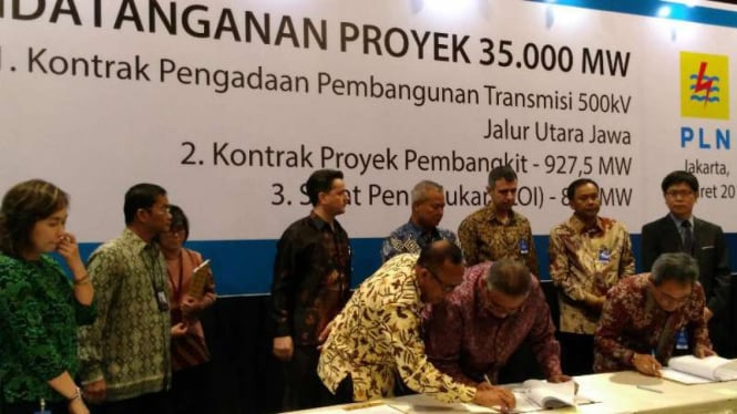 Penandatanganan proyek 35.000 megawatt