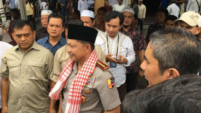 Kapolri Jenderal Tito Karnavian datangi Masjid Tanjung Priok, Jumat (17/3/2017).