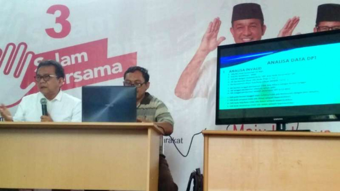 Tim Pemenangan Anies-Sandi menjelaskan temuan DPT ganjil