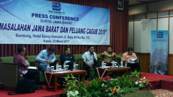 Press confrence survei Permasalahan Jawa Barat dan Peluang Cagub 2018