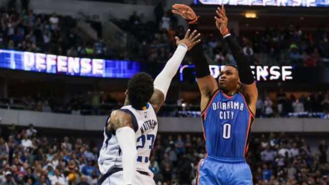 Pertandingan NBA antara Dallas Mavericks melawan Oklahoma City Thunder