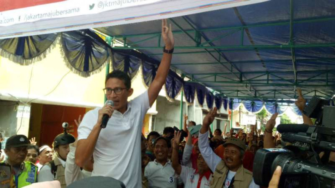 Calon wakil gubernur DKI, Sandiaga Uno.