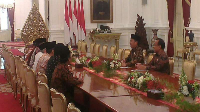Presiden Joko Widodo saat bertemu para ulama di Istana Negara beberapa waktu lalu. 