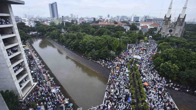 Aksi 313 di Bundaran Patung Kuda Jakarta
