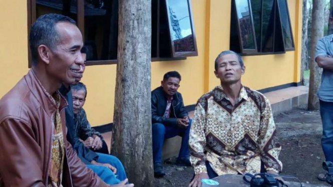Iwan (53 tahun), orang kepercayaan Wawan Setiawan, pria yang memperkenalkan diri sebagai Panglima NII, ketika ditemui saat diperiksa sebagai saksi di Markas Polres Garut pada Selasa, 4 April 2017.