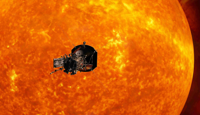 Ilustrasi misi SPP mendekati Matahari