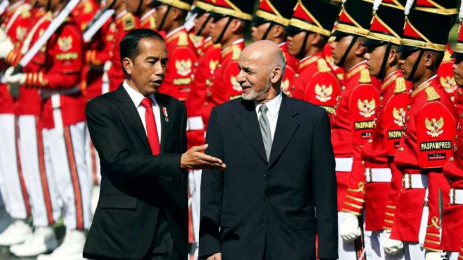 Presiden Joko Widodo dan Presiden Afghanistan Mohammad Ashraf Ghani 