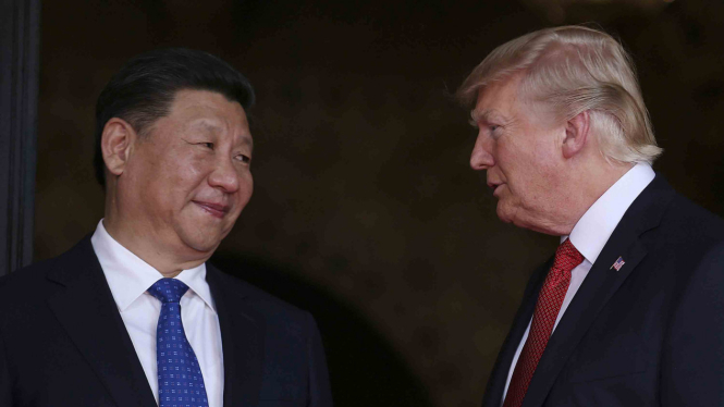 Pertemuan Presiden China Xi Jinping dan Presiden AS Donald Trump