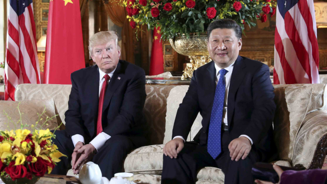 Pertemuan Presiden China Xi Jinping dan Presiden AS Donald Trump