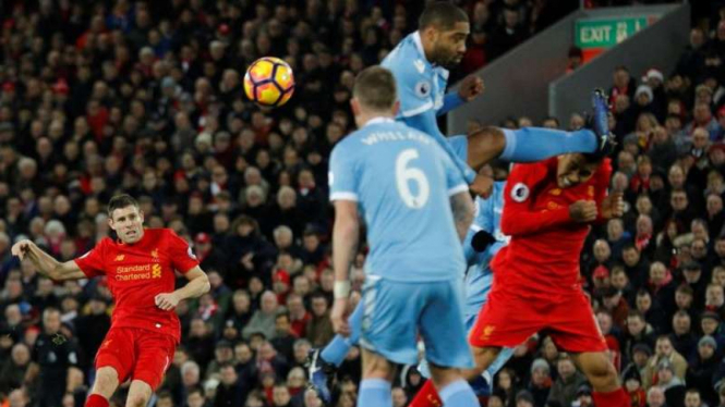 Pertandingan Premier League antara Liverpool kontra Stoke City