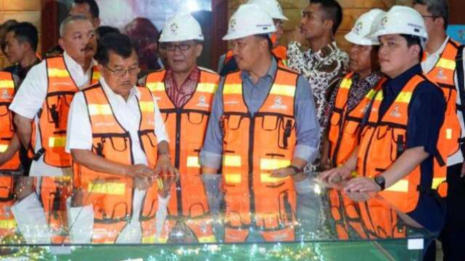 Wakil Presiden Jusuf Kalla meninjau persiapan pelaksanaan ASIAN GAMES 2018