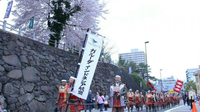 Garuda Indonesia di Festival Parade Samurai, Jepang.