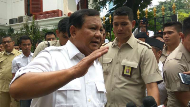 Ketua Umum Dewan Pimpinan Pusat Partai Gerindra Prabowo Subianto.