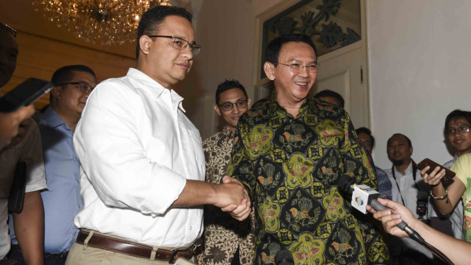 Anies Baswedan dan Basuki Tjahaja Purnama.