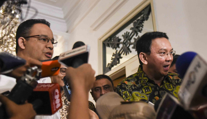 Pertemuan Anies dan Ahok di Balaikota Jakarta