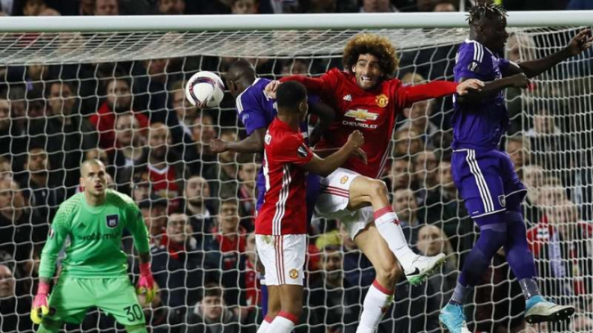 Pertandingan MU vs Anderlecht di leg kedua babak perempatfinal Liga Europa