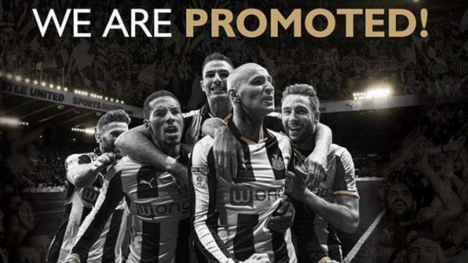 Selebrasi Newcastle United kembali promosi ke Premier League