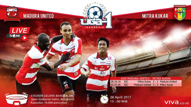 Duel Madura United vs Mitra Kukar