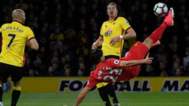 Gelandang Liverpool, Emre Can cetak gol spektakuler