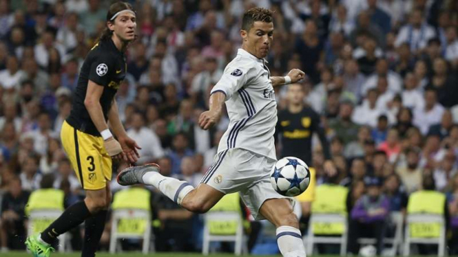 Megabintang Real Madrid, Cristiano Ronaldo di laga melawan Atletico Madrid