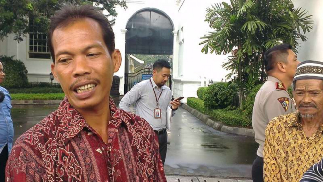 Perwakilan Petani Karawang Budiono di Istana Negara, Rabu (3/5/2017).