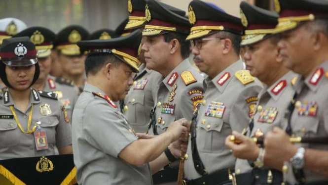 Kadiv Humas Polri Irjen Pol Setyo Wasisto (ketiga kanan).