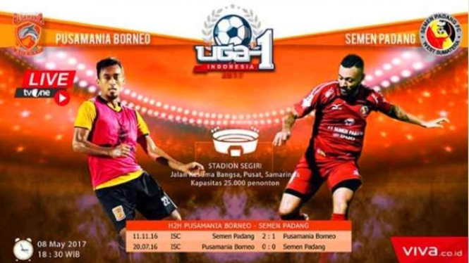 Laga Liga 1 Borneo FC vs Semen Padang