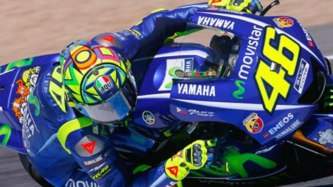 Valentino Rossi saat masih memperkuat tim Movistar Yamaha.