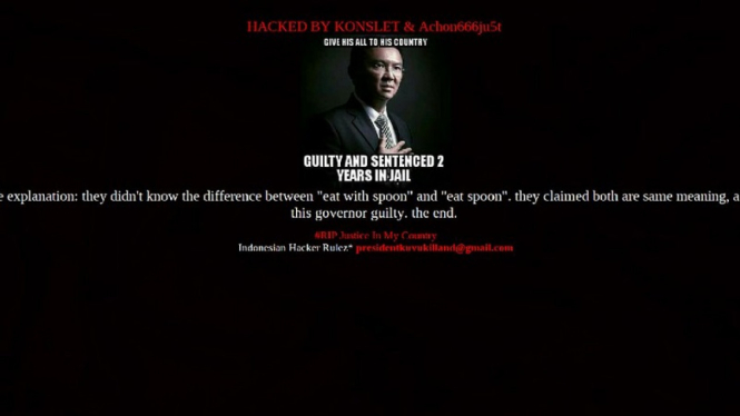 Hacker meretas situs pengadilan terkait vonis Ahok