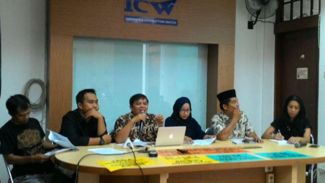 Diskusi dana saksi pemilu dari APBN di Kantor ICW, Kamis, 11 Mei 2017.