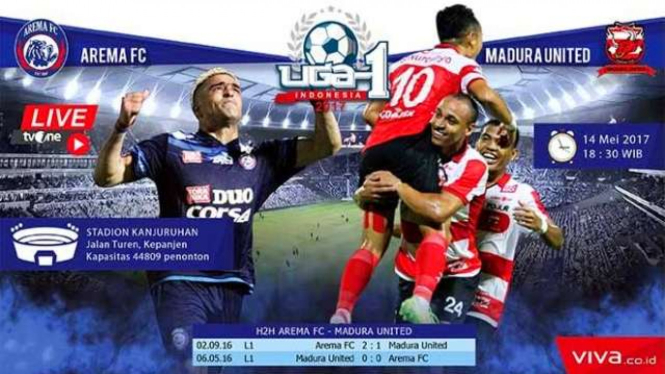 Laga Liga 1, Arema FC vs Madura United