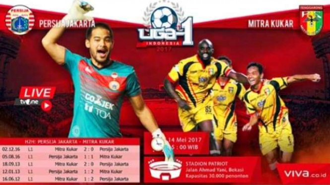 Laga Liga 1; Persija Jakarta vs Mitra kukar