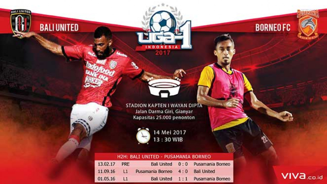 Duel Bali United vs Pusamania Borneo FC