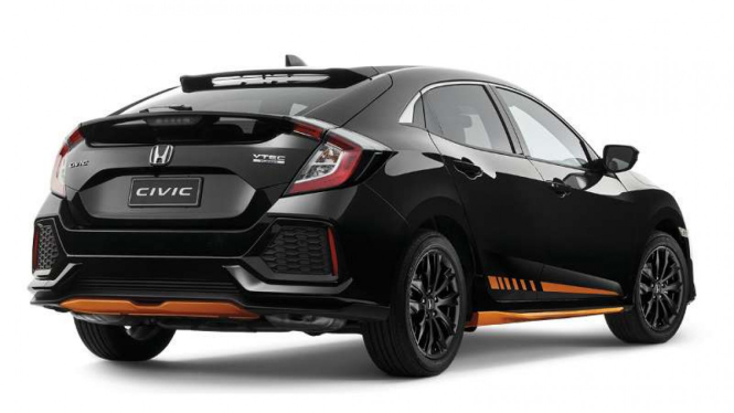 Honda Civic Hatchback Orange Edition.