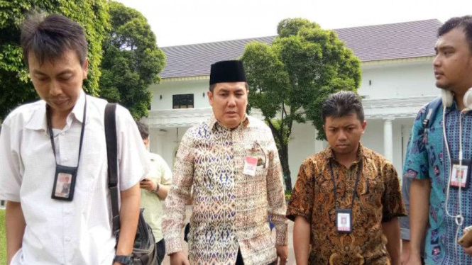 Sekjen PBNU Helmy Faisal Zaini di Istana Negara