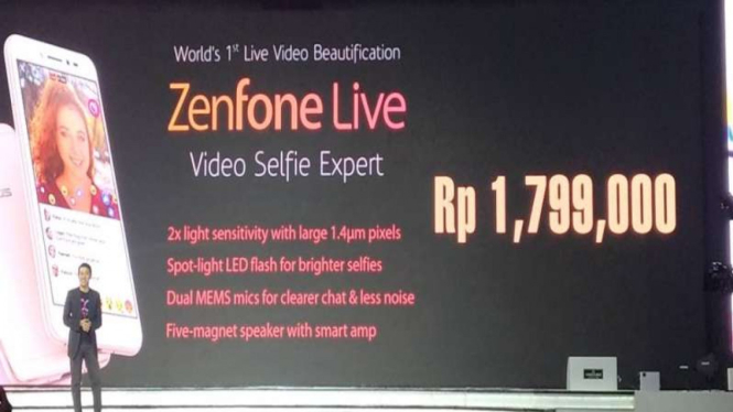 Zenfone Live dibanderol seharga Rp1,8 juta