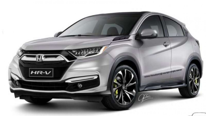 Rendering Honda HR-V terbaru.