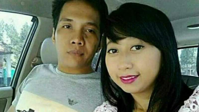 Almarhum Chatrina Widjawati alias Wiwit dan kekasihnya sebelum kejadian pembunuhan