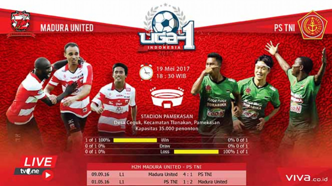 Duel Madura United vs PS TNI