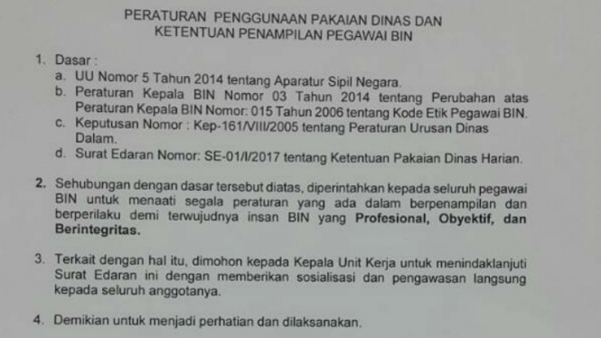 Surat edaran palsu di BIN yang tak boleh janggutan