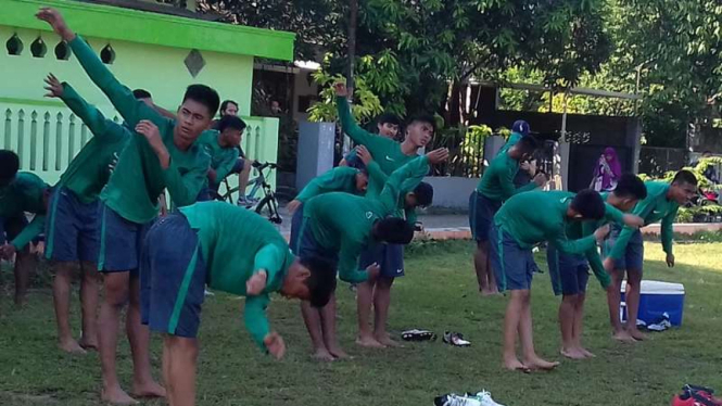 Latihan timnas Indonesia U-16 di Yogyakarta