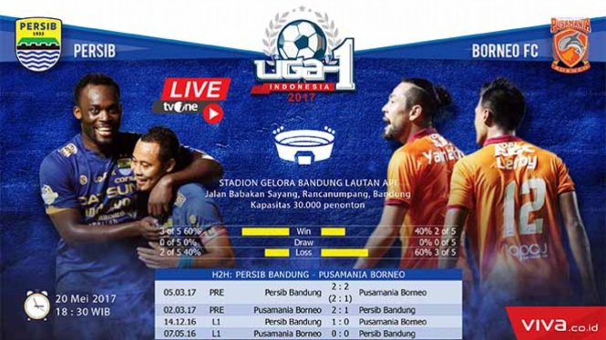 Persib Bandung Vs Borneo FC