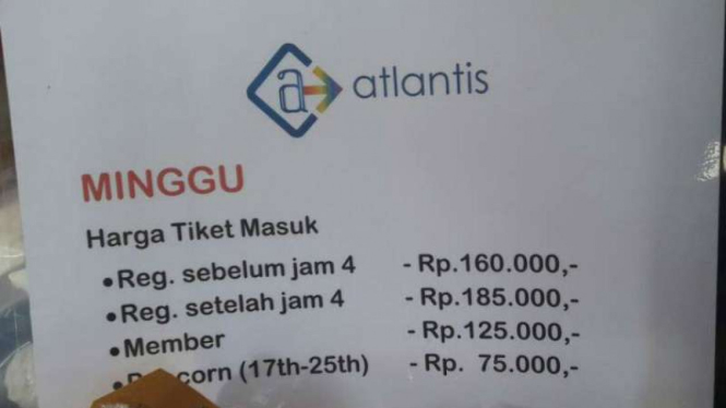 Harga tiket masuk gym Atlantis tempat pesta gay di Kelapa Gading, Jakarta Utara