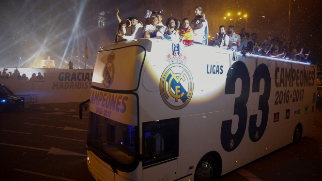 Real Madrid Rayakan Gelar La Liga