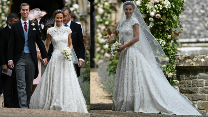 Gaun pengantin Pippa Middleton.