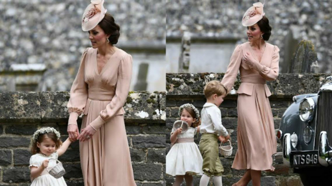 Kate Middleton di pernikahan adiknya, Pippa.