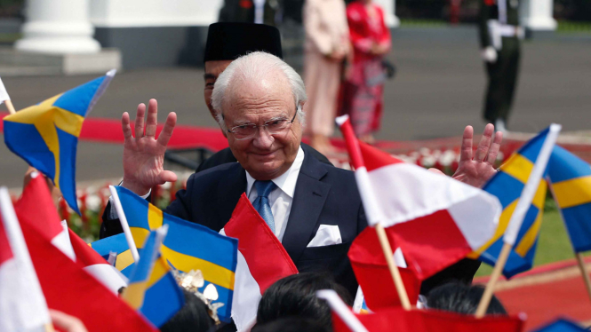 Raja Swedia, Carl XVI Gustaf, dalam kunjungan ke Indonesia.