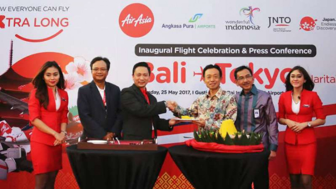 Penerbangan perdana AirAsia Denpasar-Narita Jepang
