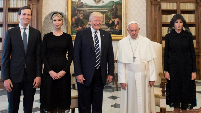 Keluarga Presiden AS Donald Trump dan Paus Fransiskus