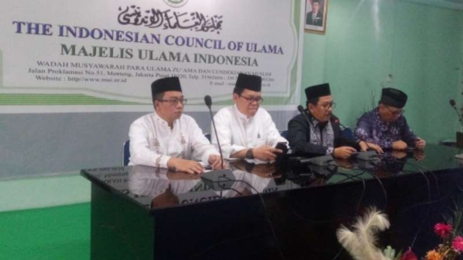 Majelis Ulama Indonesia menggelar konferensi pers.